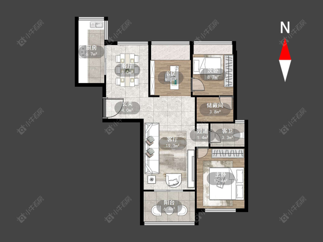常州御城在售二手房源户型图_小牛看房
