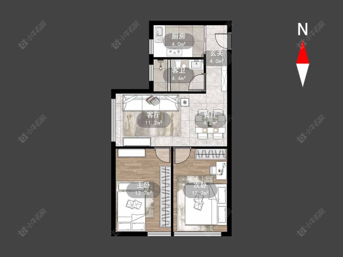 常州裕坤美城公馆在售二手房房源户型图_小牛看房