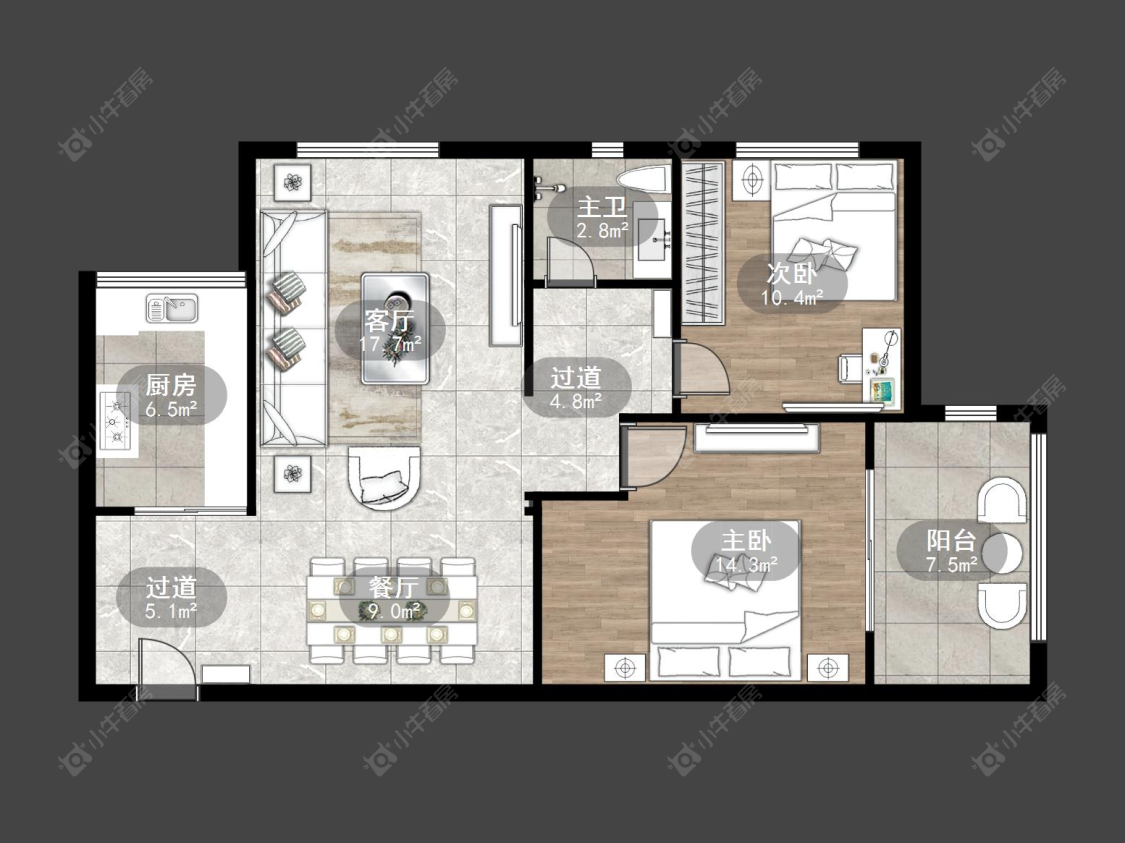 常州京城豪苑北区在售二手房源户型图_小牛看房