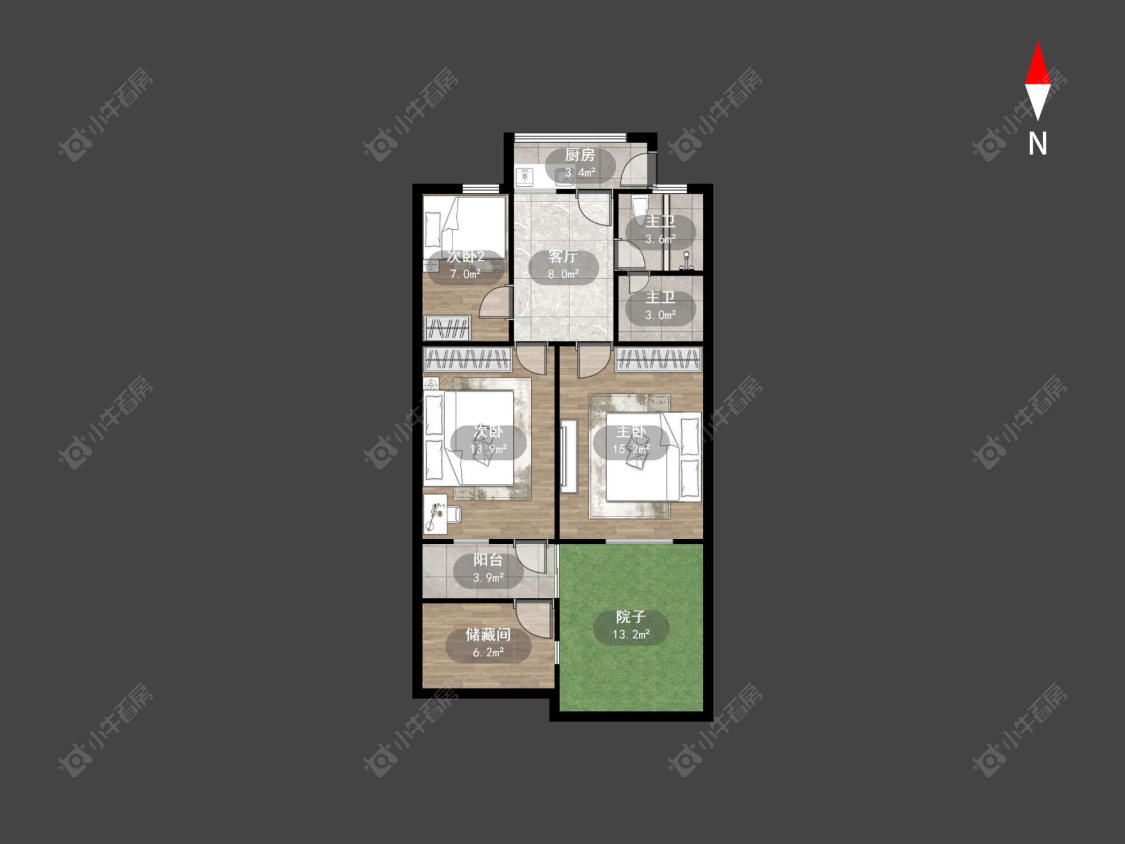 常州工人新村北在售二手房源户型图_小牛看房