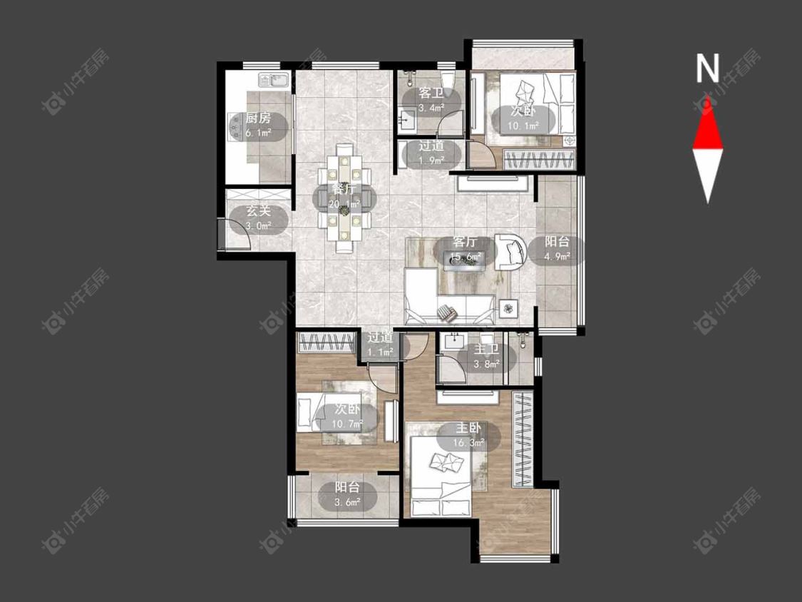 常州南甸苑在售二手房源户型图_小牛看房