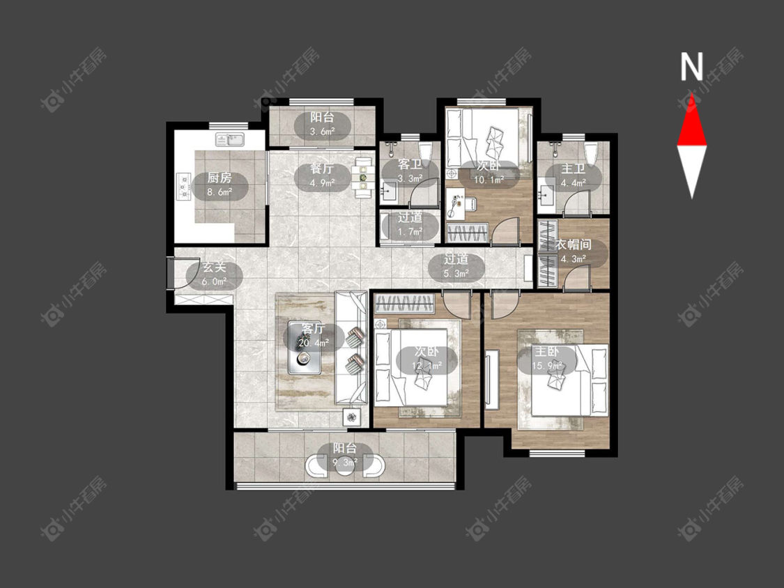 新城域二期房源户型图 常州新城域二期在售二手房源户型图_小牛看房