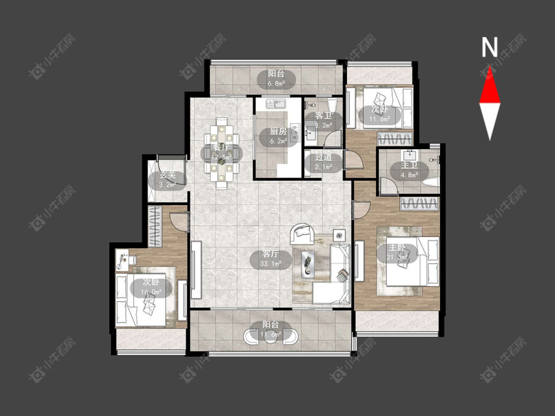 阳光城禹洲宸悦房源户型图 常州阳光城禹洲宸悦在售二手房源户型图_小牛看房