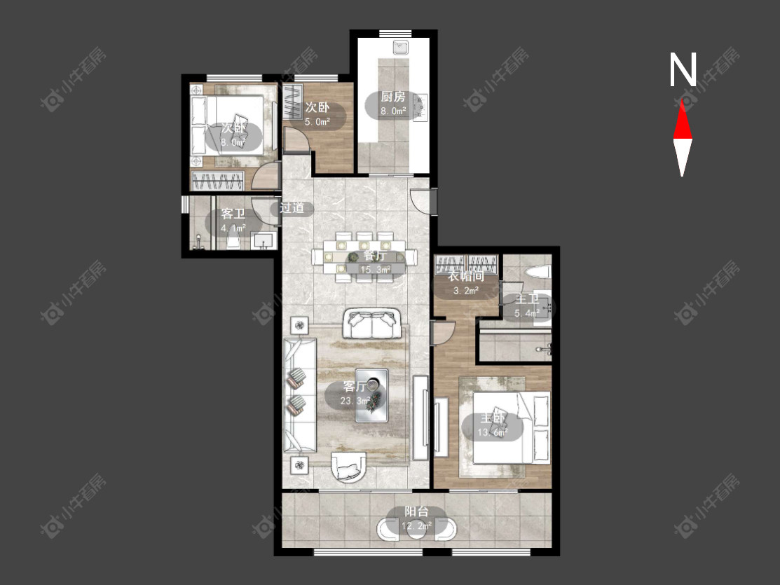 新城璞樾和山房源户型图 常州新城璞樾和山在售二手房源户型图_小牛看房