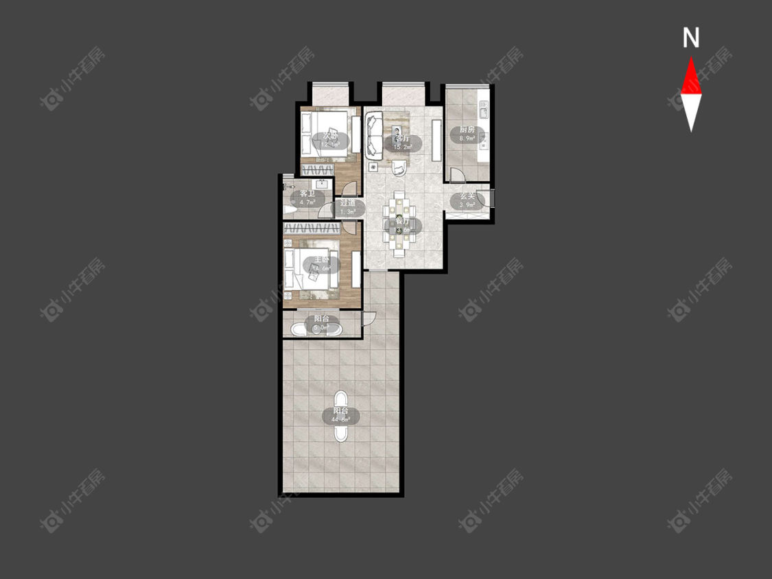 常州彩虹城在售二手房源户型图_小牛看房