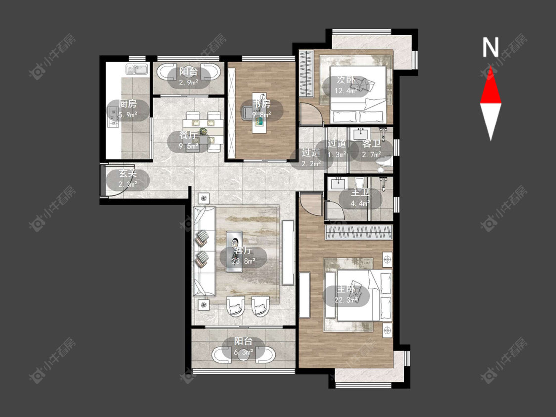 常州云山诗意在售二手房源户型图_小牛看房