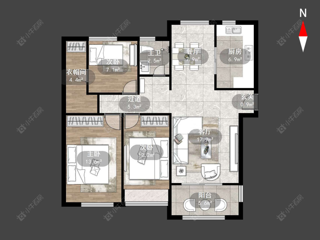 常州雨润城在售二手房源户型图_小牛看房