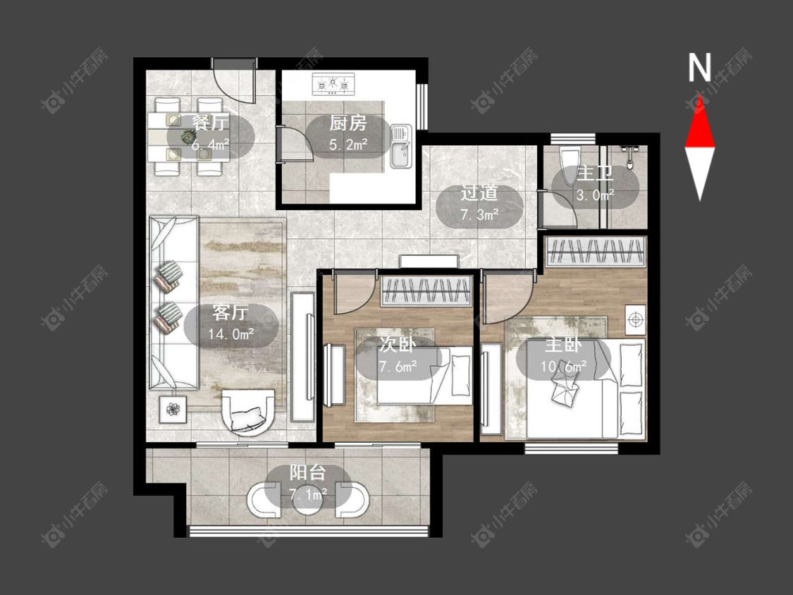 常州观湖名轩在售二手房源户型图_小牛看房