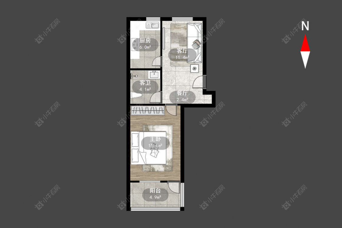 常州中凉二村在售二手房源户型图_小牛看房