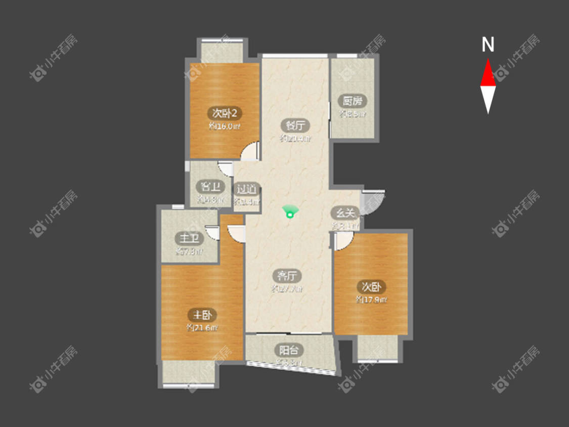 常州水木年华花园在售二手房源户型图_小牛看房