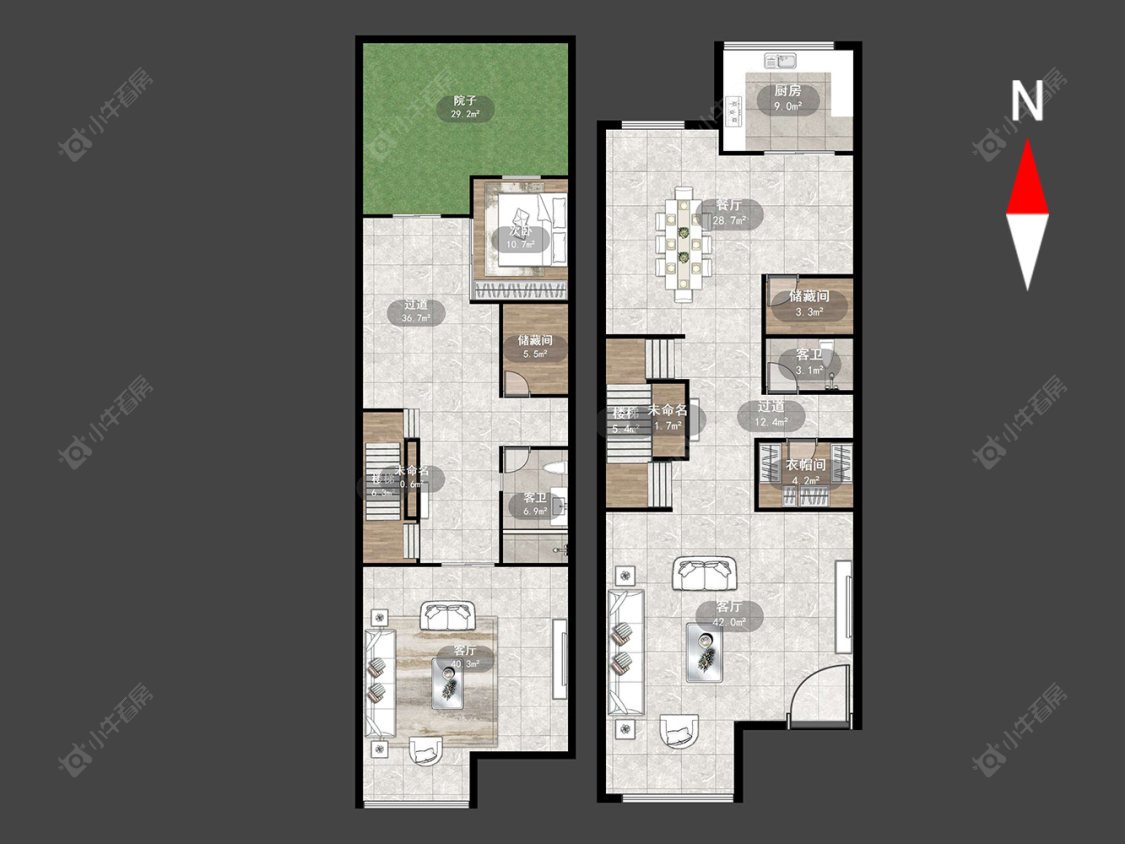 常州莱蒙城别墅区在售二手房源户型图_小牛看房