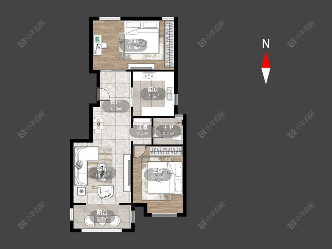 绿地世纪城一期房源户型图 常州绿地世纪城一期在售二手房源户型图_小牛看房