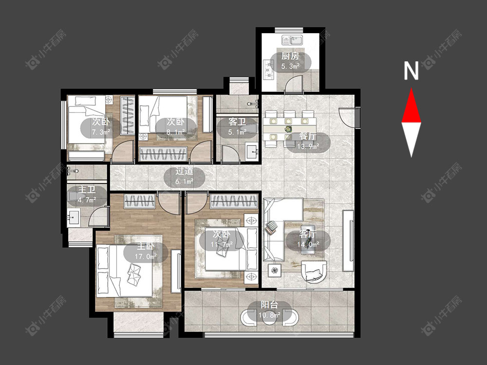 星河丹堤八区房源户型图 常州星河丹堤八区在售二手房源户型图_小牛看房