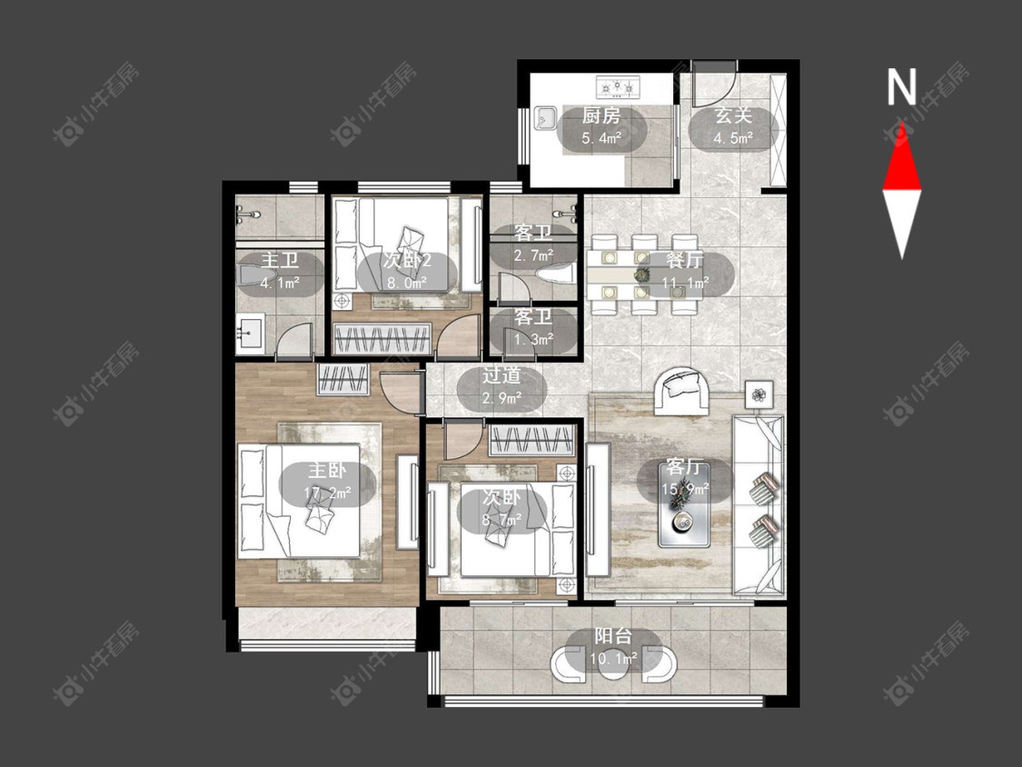 常州碧桂园壹号天禧在售二手房源户型图_小牛看房