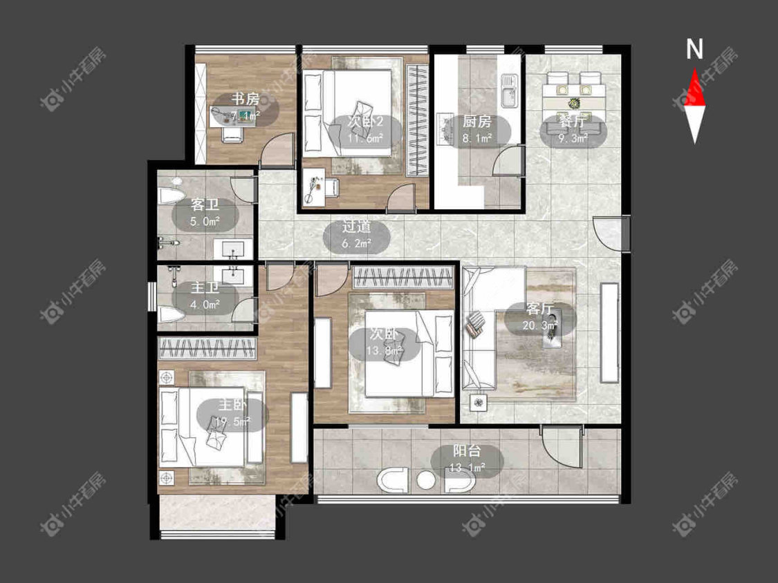 常州弘阳燕澜湾在租房源户型图_小牛看房
