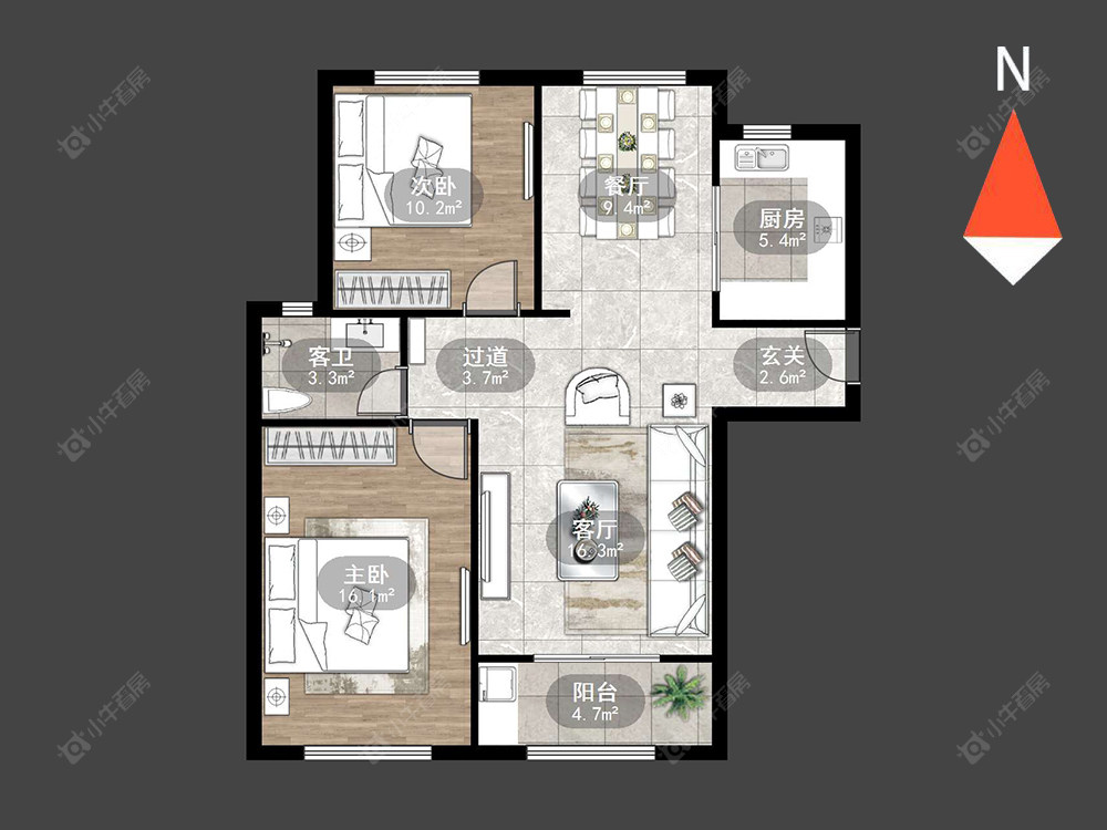 中奥珑郡房源户型图 常州中奥珑郡在售二手房源户型图_小牛看房