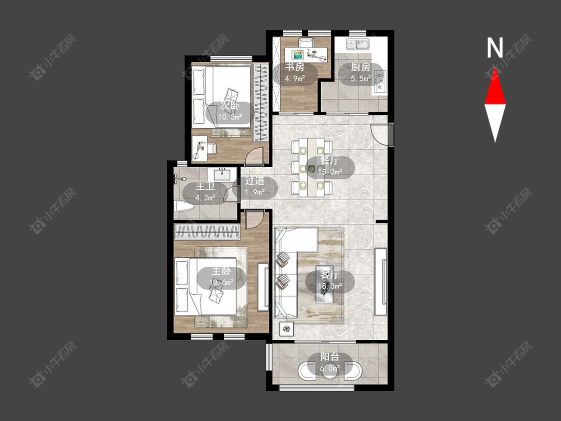 九洲花园二期房源户型图 常州九洲花园二期在售二手房源户型图_小牛看房