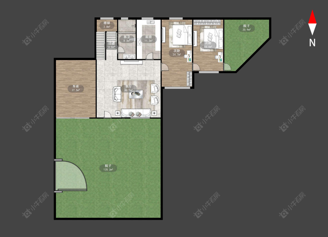 常州桃园公寓在售二手房源户型图_小牛看房
