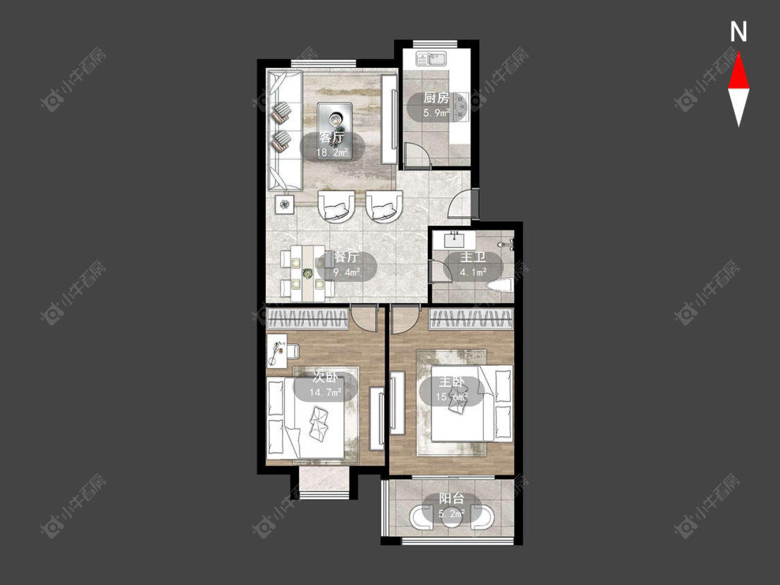 常州星港花苑北区在售二手房源户型图_小牛看房
