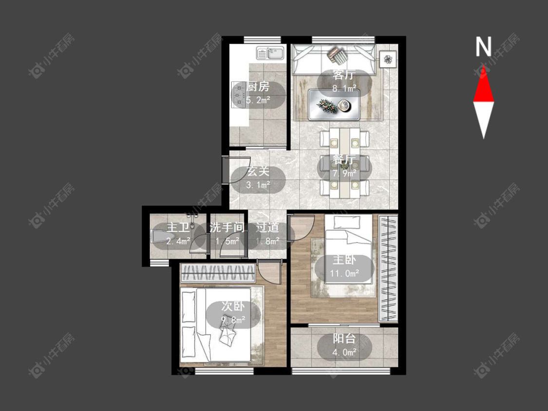 新景花苑二期房源户型图 常州新景花苑二期在售二手房源户型图_小牛看房