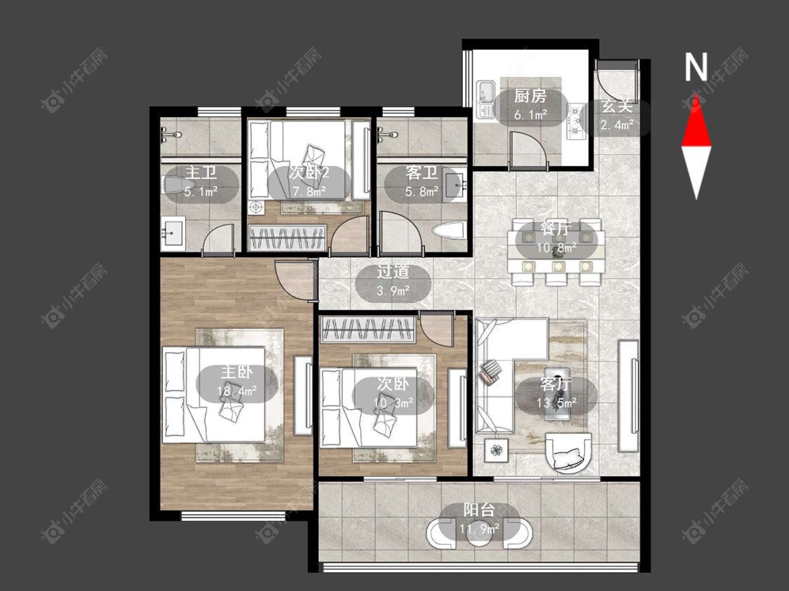 常州紫霞花苑在售二手房源户型图_小牛看房
