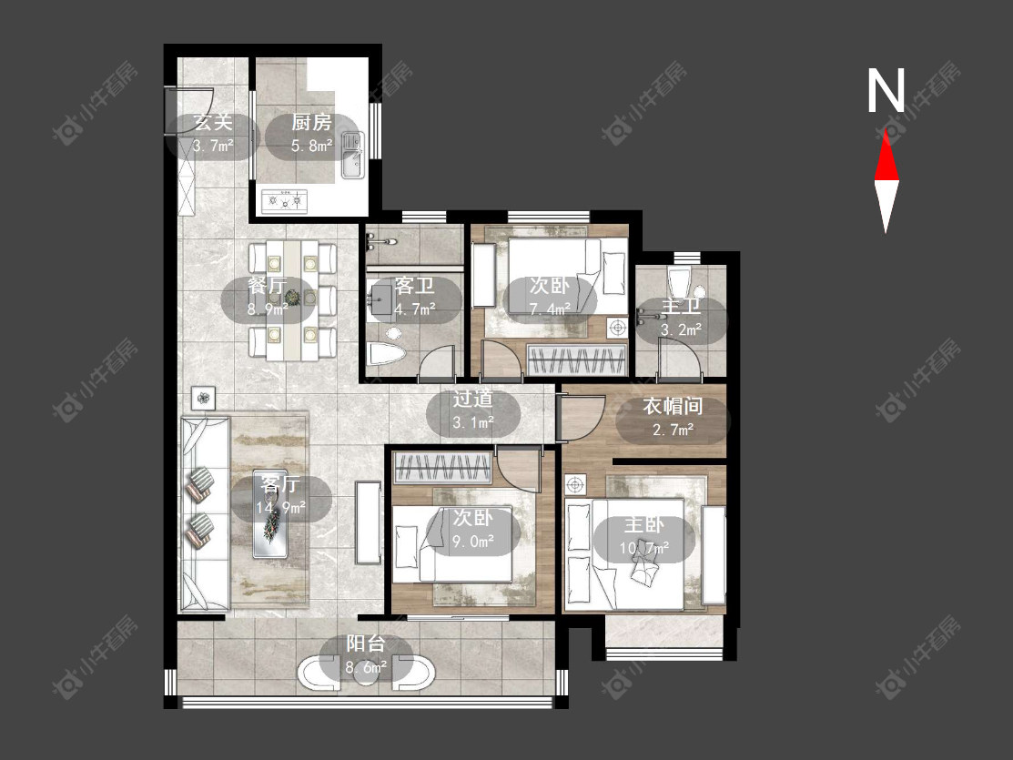 常州衡麓世家在售二手房源户型图_小牛看房