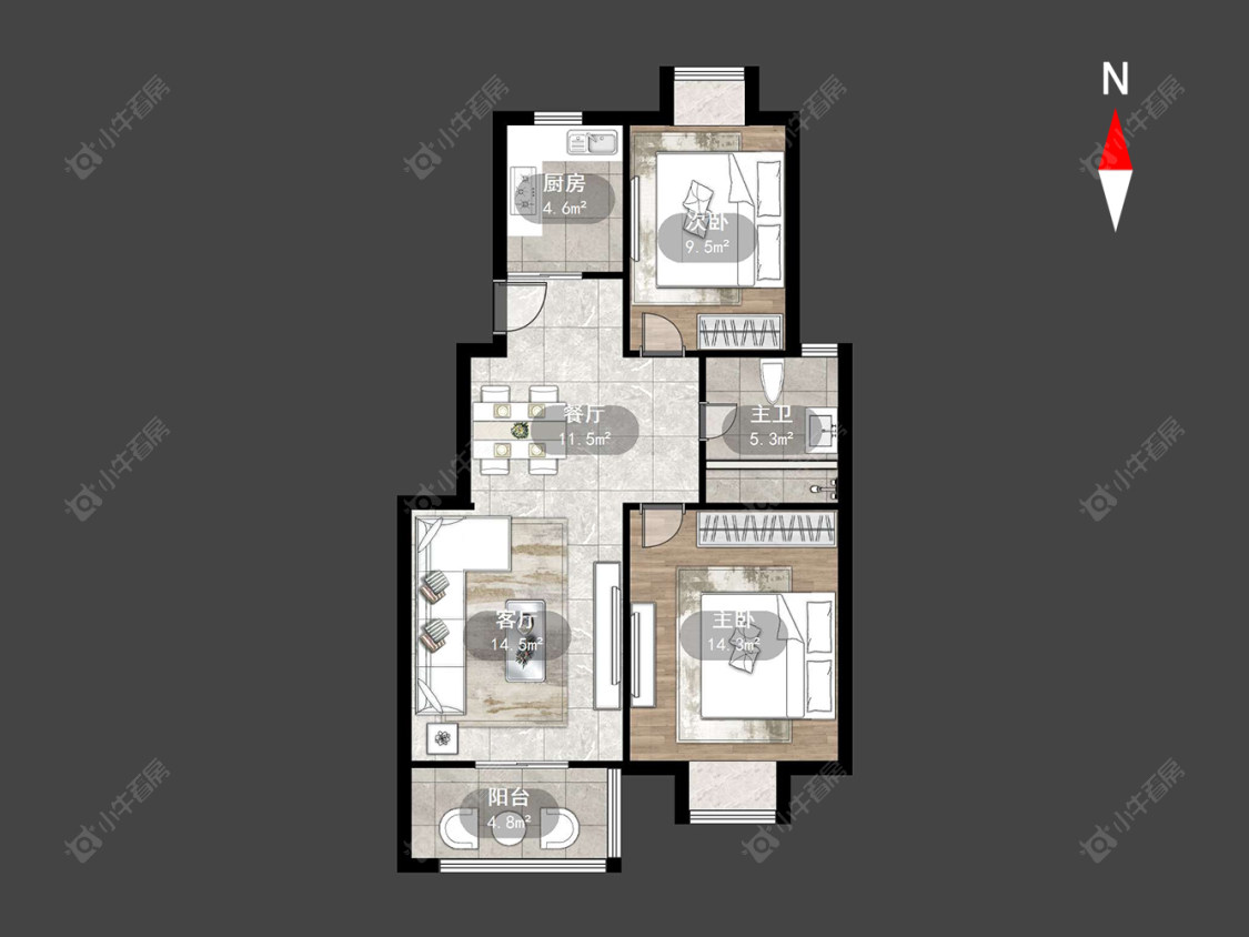 常州陈渡新苑在售二手房源户型图_小牛看房