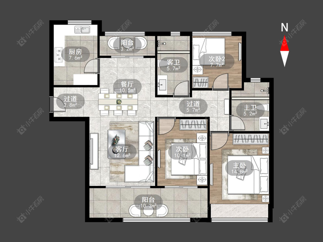 雅居乐凤凰台房源户型图 常州雅居乐凤凰台在售二手房源户型图_小牛看房