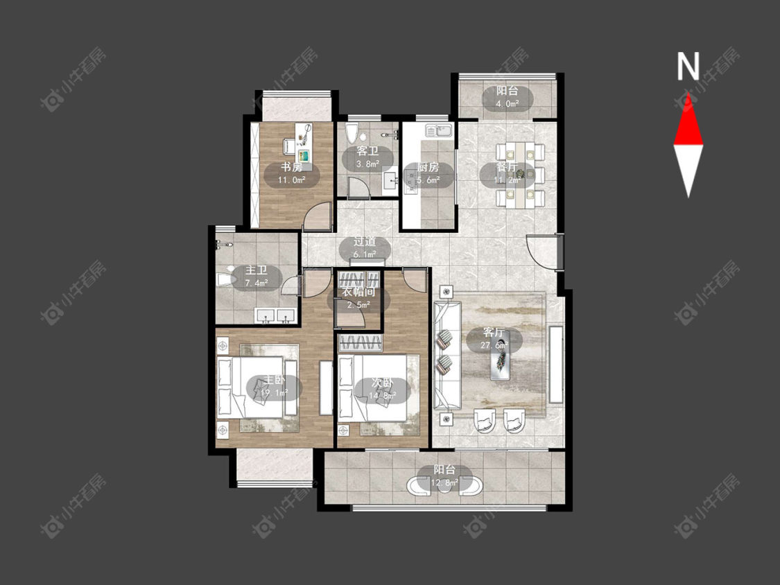 花语江南房源户型图 常州花语江南在售二手房源户型图_小牛看房
