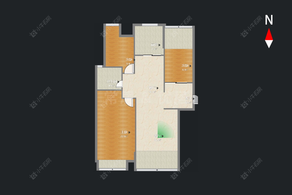 常州万达中央华城在售二手房源户型图_小牛看房