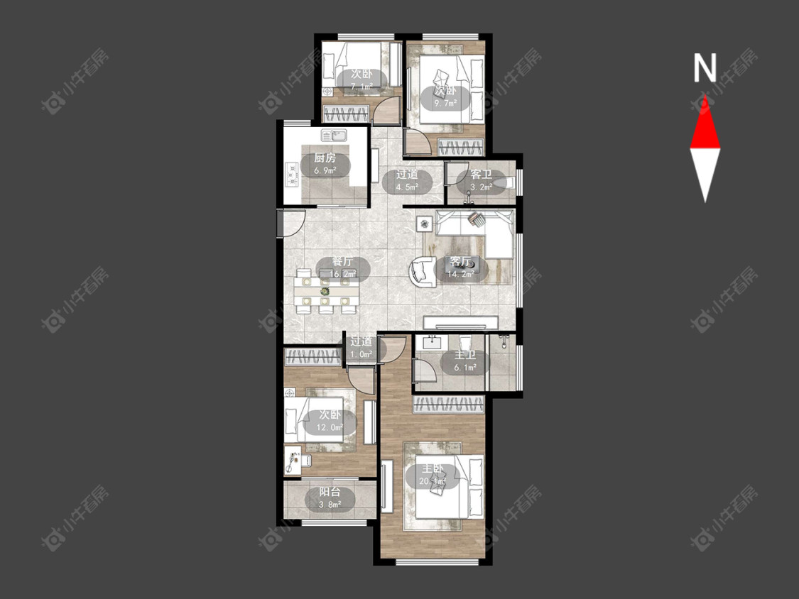 路劲城市印象房源户型图 常州路劲城市印象在售二手房源户型图_小牛看房