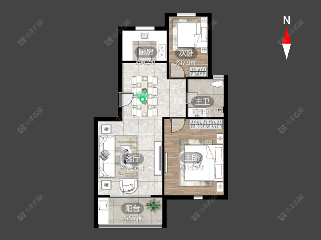 常州荆川里续建在售二手房源户型图_小牛看房