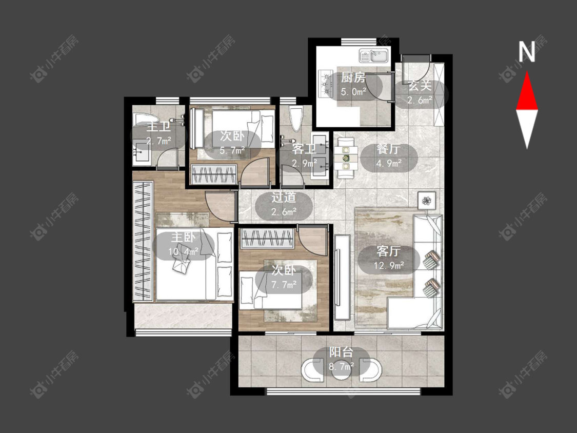 常州三盛璞悦湾在售二手房源户型图_小牛看房