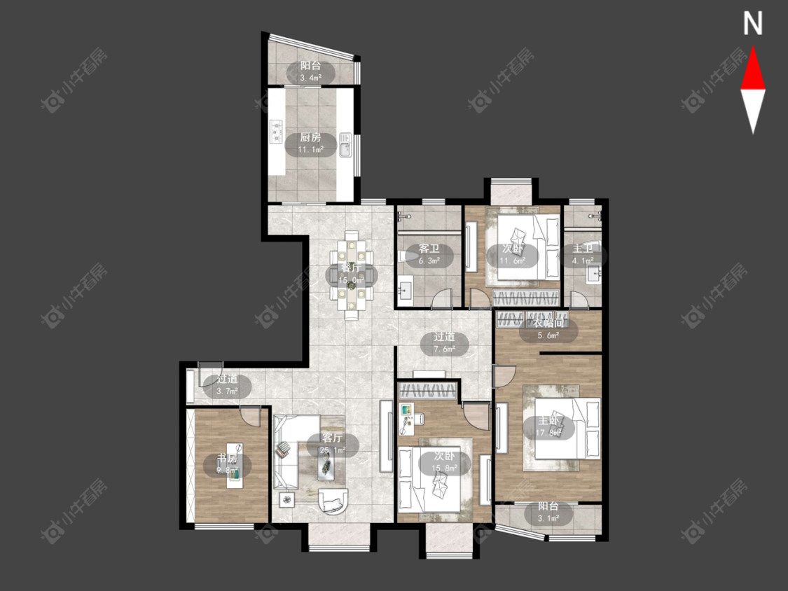 新天地花苑房源户型图 常州新天地花苑在售二手房源户型图_小牛看房