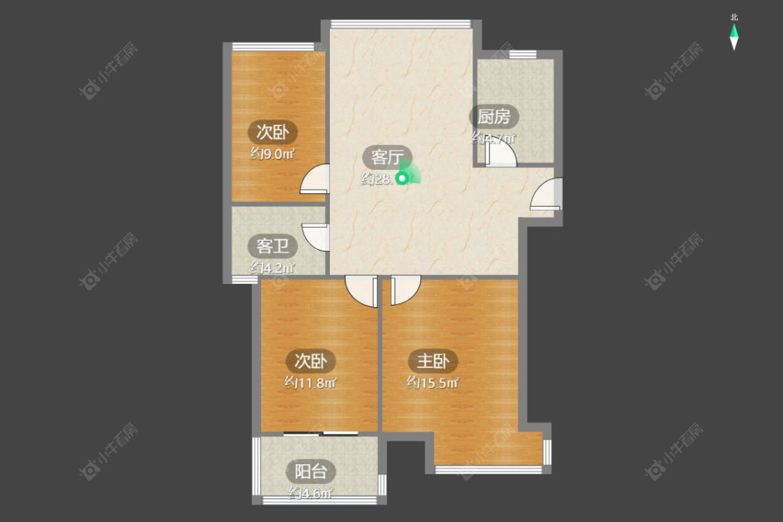 常州迎宾秀园在售二手房源户型图_小牛看房