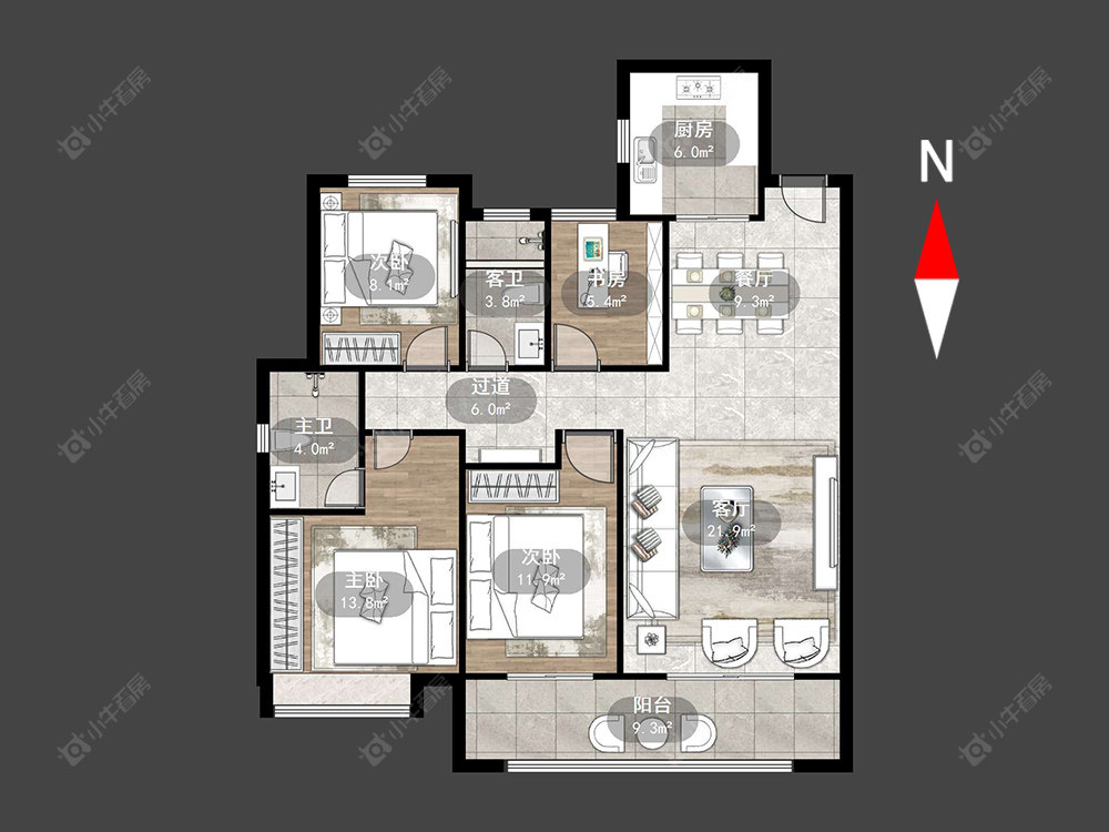 新城金樾房源户型图 常州新城金樾在售二手房源户型图_小牛看房