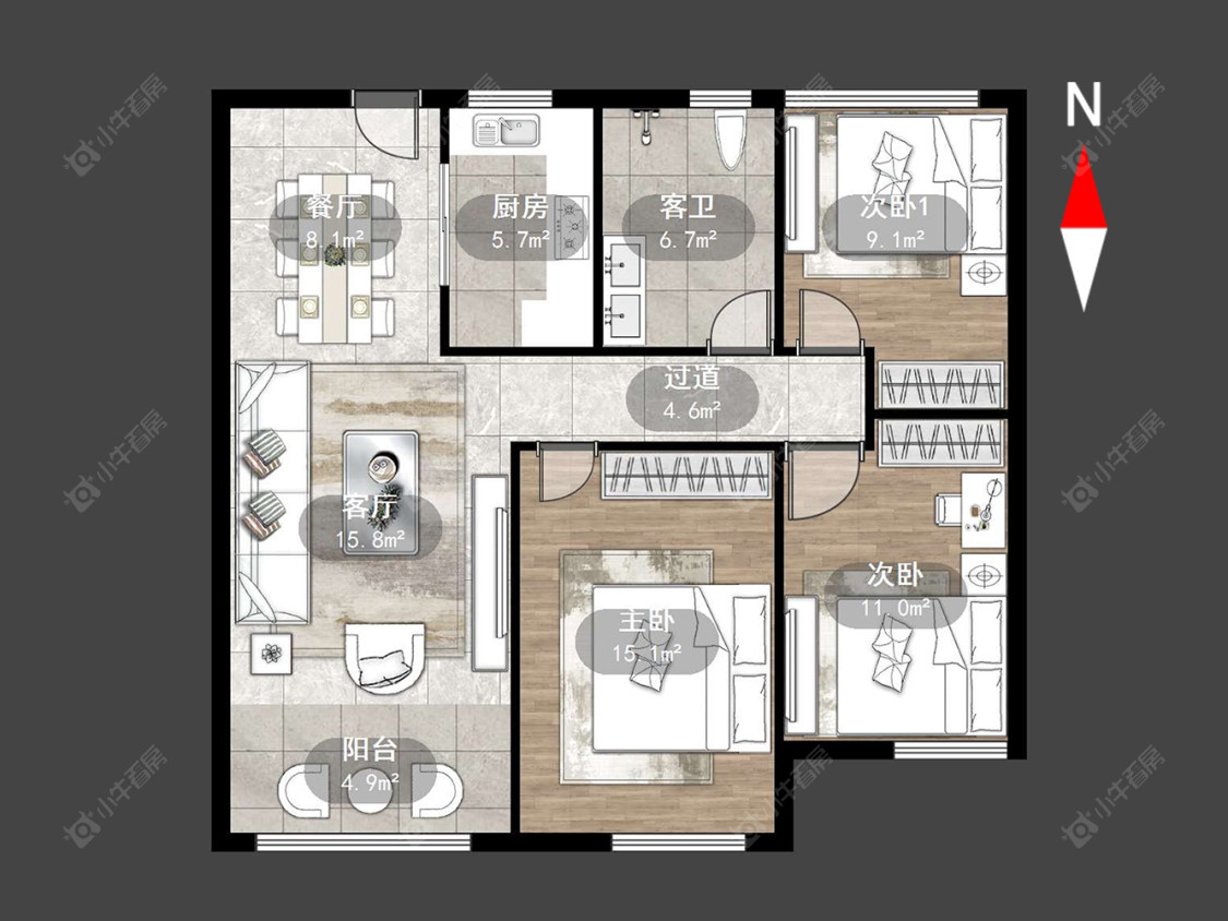 奥阳颐景苑房源户型图 常州奥阳颐景苑在售二手房源户型图_小牛看房