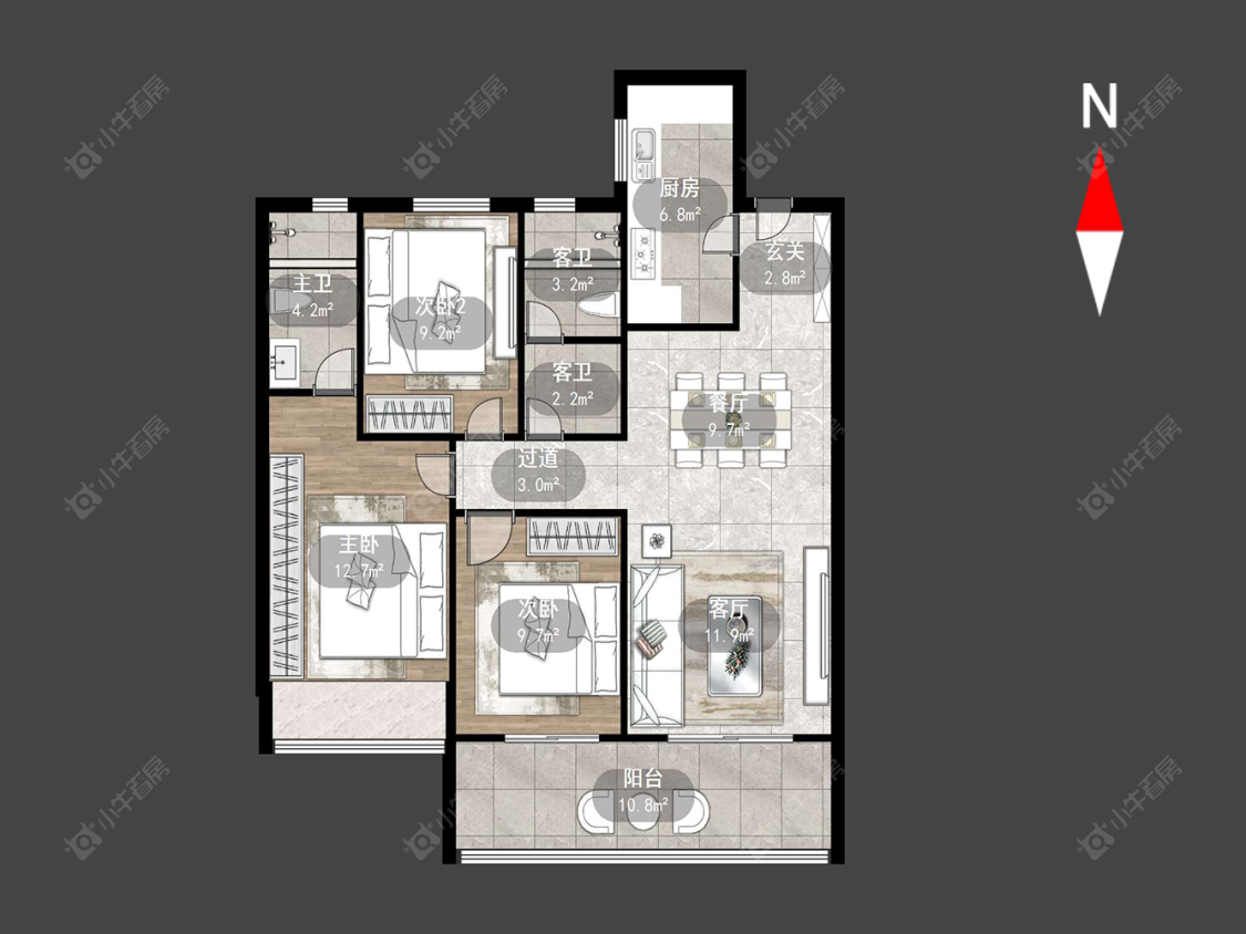 风华瓴著房源户型图 常州风华瓴著在售二手房源户型图_小牛看房