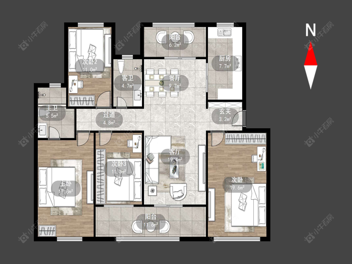 常州朗诗蓝郡在售二手房源户型图_小牛看房