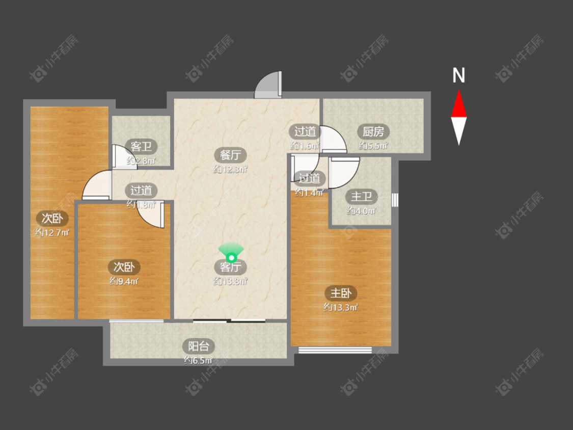 常州莱蒙城睿景公寓在售二手房源户型图_小牛看房