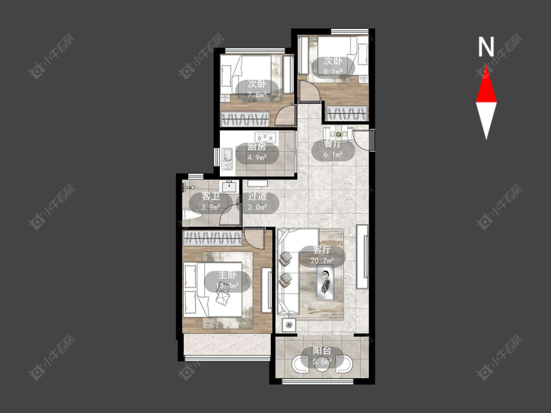 常州新城郡未来在售二手房源户型图_小牛看房