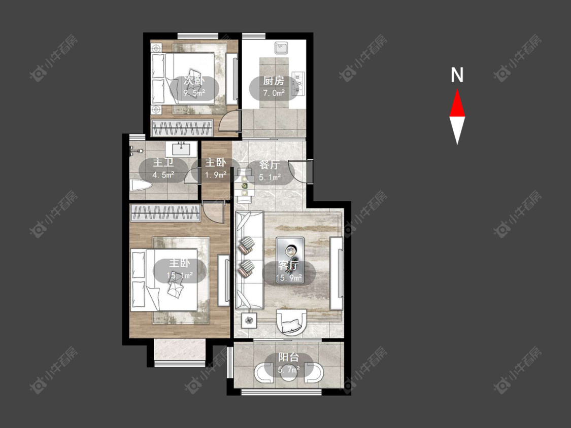 常州同仁苑在售二手房源户型图_小牛看房