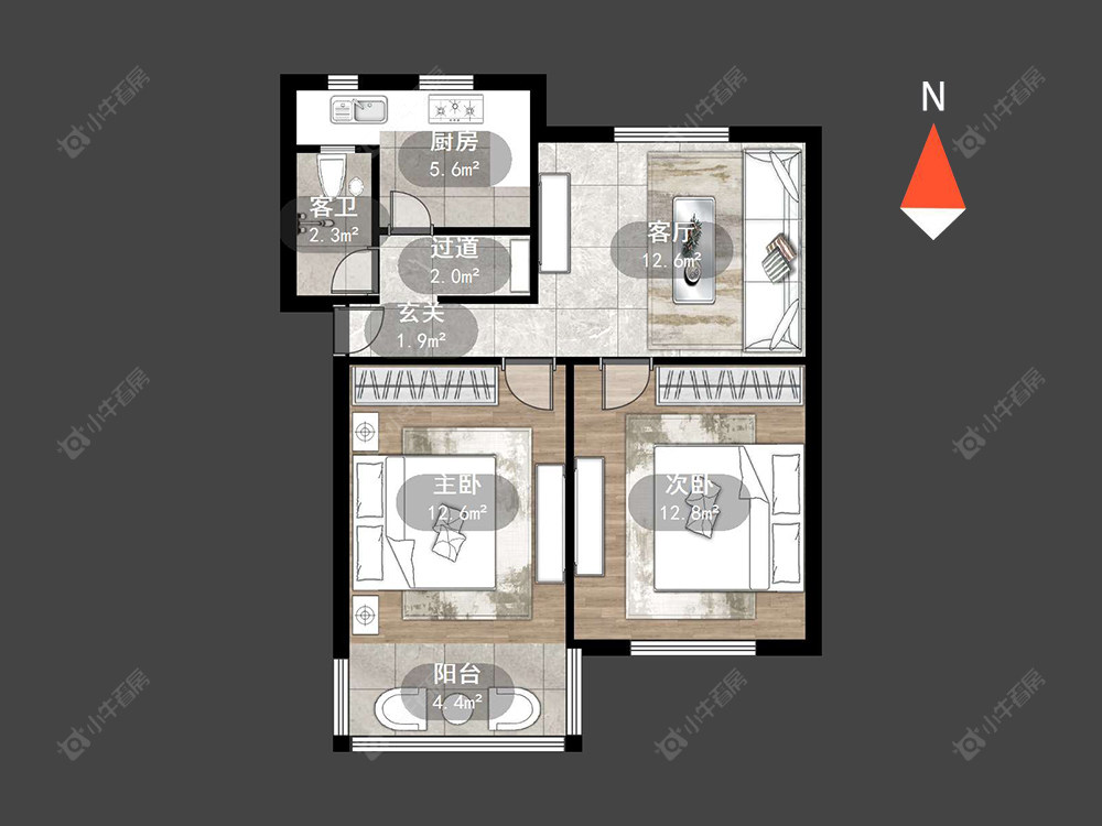 常州北建新村在售二手房房源户型图_小牛看房