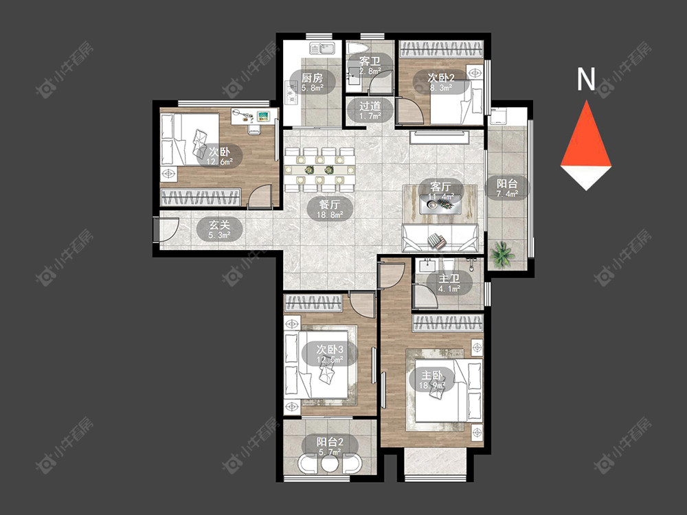 星河国际十区房源户型图 常州星河国际十区在售二手房源户型图_小牛看房