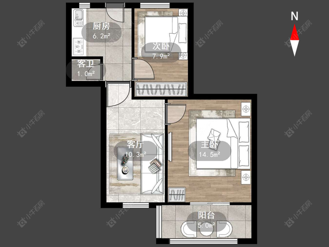 常州工房北区在售二手房源户型图_小牛看房