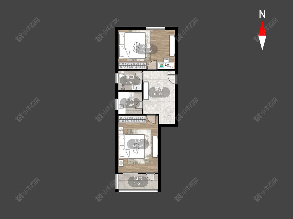 北环新村房源户型图 常州北环新村在售二手房源户型图_小牛看房
