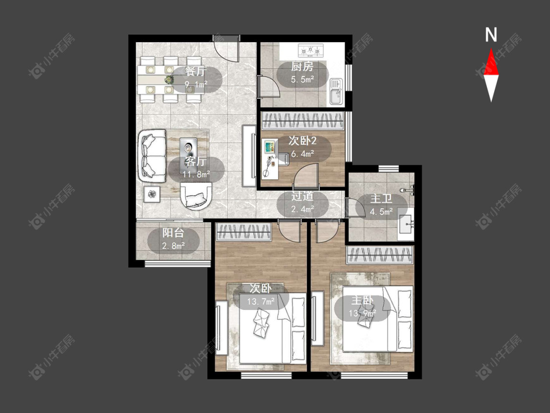 常州弘阳上城在售二手房源户型图_小牛看房