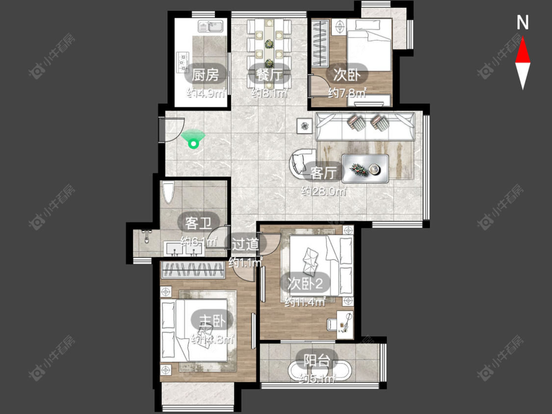 东方福郡房源户型图 常州东方福郡在售二手房源户型图_小牛看房