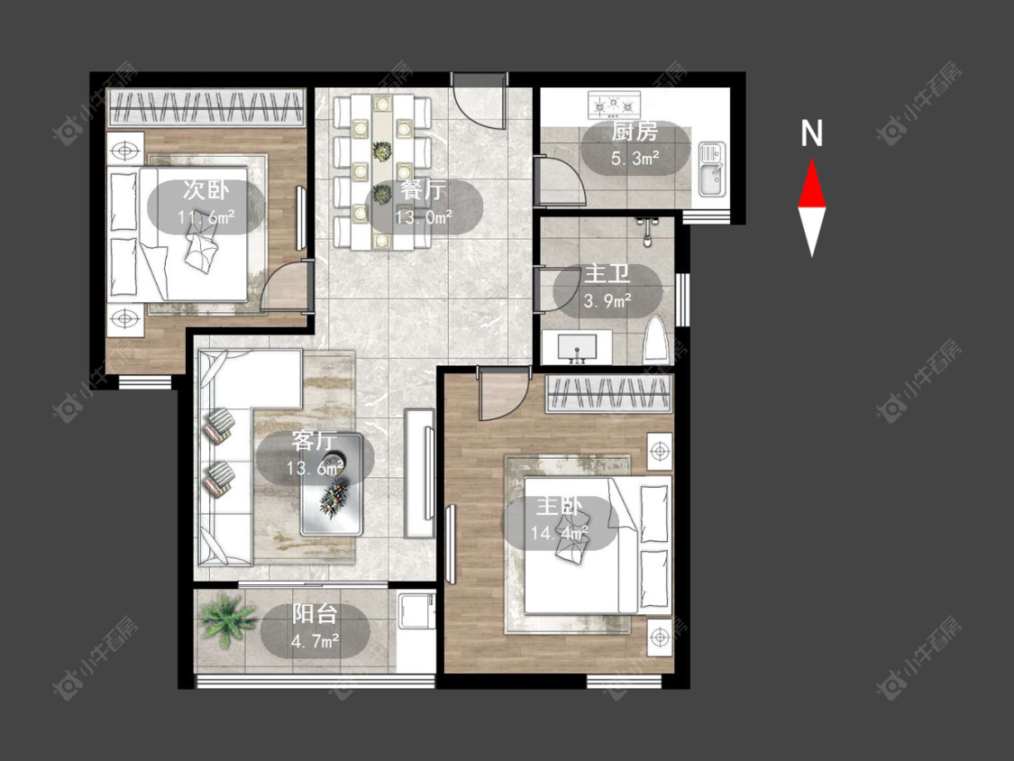 常州天禄西阆苑在售二手房源户型图_小牛看房