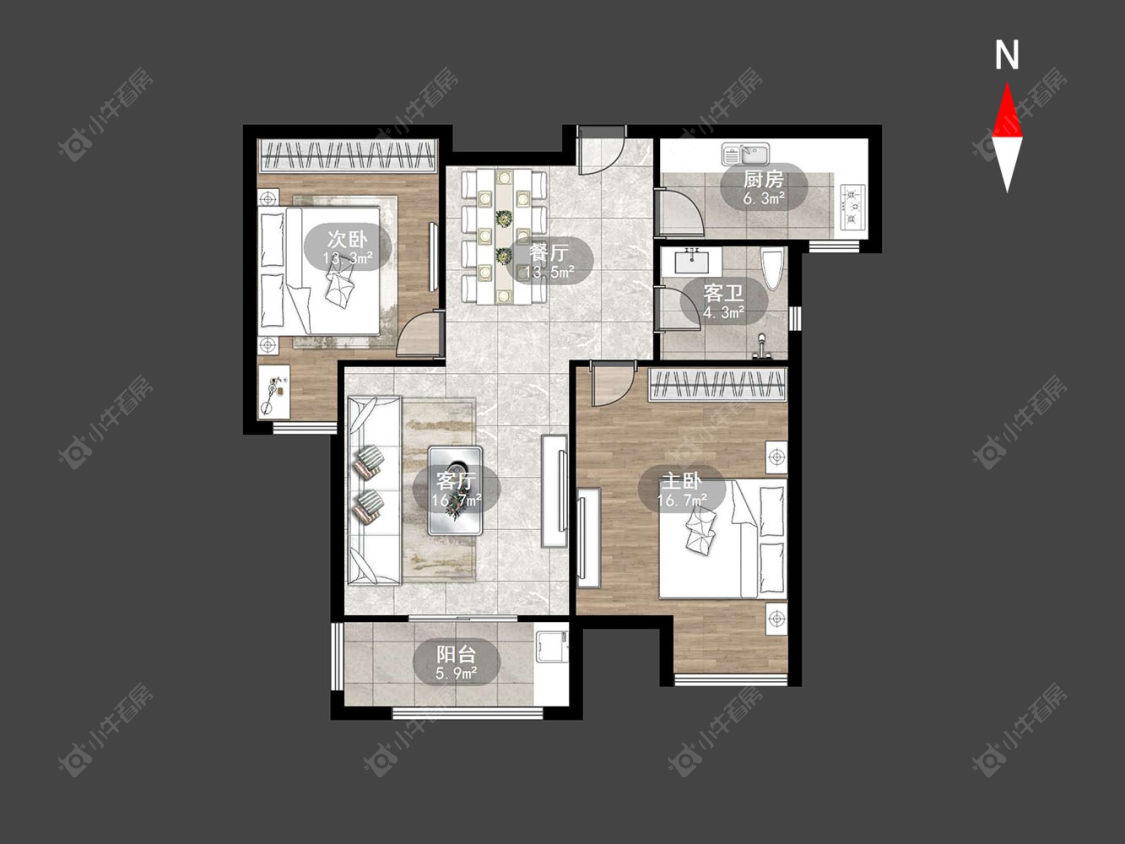 常州永宁雅苑在售二手房源户型图_小牛看房